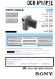 Sony DCR-IP1 Service Manual