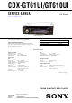 Sony CDX-GT61UI Service Manual