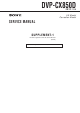 Sony DVP-CX850D Service Manual