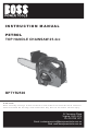 Boss BPTYR2500 Instruction Manual
