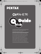 Pentax Optio E70 Quick Start Quide