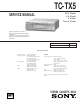 Sony TC-TX5 Service Manual