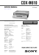 Sony CDX-M610 Service Manual