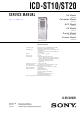 Sony ICD-ST10 Service Manual