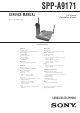 Sony SPP-A9171 Service Manual