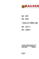Mauser MA 2081 Instruction Manual