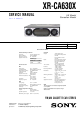 Sony XR-CA630X Service Manual