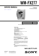 Sony Walkman WM-FX277 Service Manual