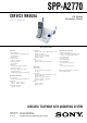 Sony SPP-A2770 Service Manual