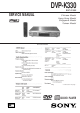 Sony DVP-K330 Service Manual