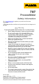 Fluke 787 Safety Information