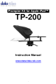 Datavideo TP-200 Instruction Manual
