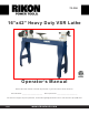 Rikon Power Tools 70-306 Operator's Manual