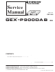 Pioneer GEX-P900DAB Service Manual