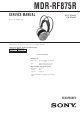 Sony MDR-RF875RK Service Manual