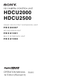 Sony HDCU2000 Operation Manual