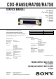 Sony CDX-RA700 Service Manual