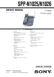 Sony SPP-N1025 Service Manual
