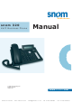 Snom 320 Manual