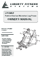 Liberty Fitness Systems LFPAMLP Owner's Manual