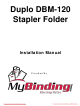 Duplo DBM-120 Installation Manual
