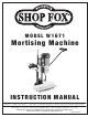 Shop fox W1671 Instruction Manual