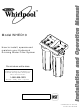 Whirlpool WHED10 Installation And Operation Manual