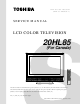 Toshiba 20HL85 Service Manual