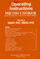 Zojirushi NMDC-R10 Operating Instructions Manual