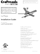 Craftmade LAP54SSDW5 Installation Manual