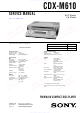 Sony CDX-M610 Service Manual