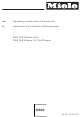 Miele SEB 228 Electro Plus Operating Instructions Manual