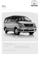 Toyota Hiace TNS600 2006 Lhd Installation Instructions