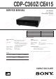 Sony CDP-C360Z Service Manual