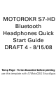 Motorola MOTOROKR S7-HD Quick Start Manual