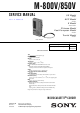 Sony M-800V Service Manual