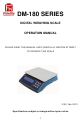 Fidelity Measurement DM-180 SERIES Operation Manual