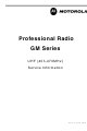 Motorola GM160 Service Information