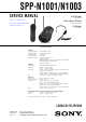 Sony SPP-N1001 Service Manual