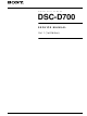Sony DSC-D700 Service Manual