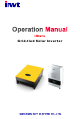 INVT iMars BG1K5TL Operation Manuals