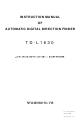 TAIYO MUSEN CO., LTD. TD-L1630 Instruction Manual