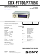 Sony CDX-F7700 Service Manual
