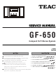 Teac GF-650 Service Manual