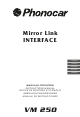 Phonocar VM 250 Instruction Manual