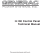 Generac Power Systems H-100 Technical Manual