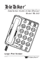 Williams Sound TeleTalker TEL 040 Installation Manual