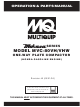 MQ Multiquip Mikasa MVC-80VH Operations & Parts Manual