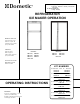 Dometic RM3662 Operating Instructions