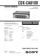 Sony CDX-CA810X Service Manual